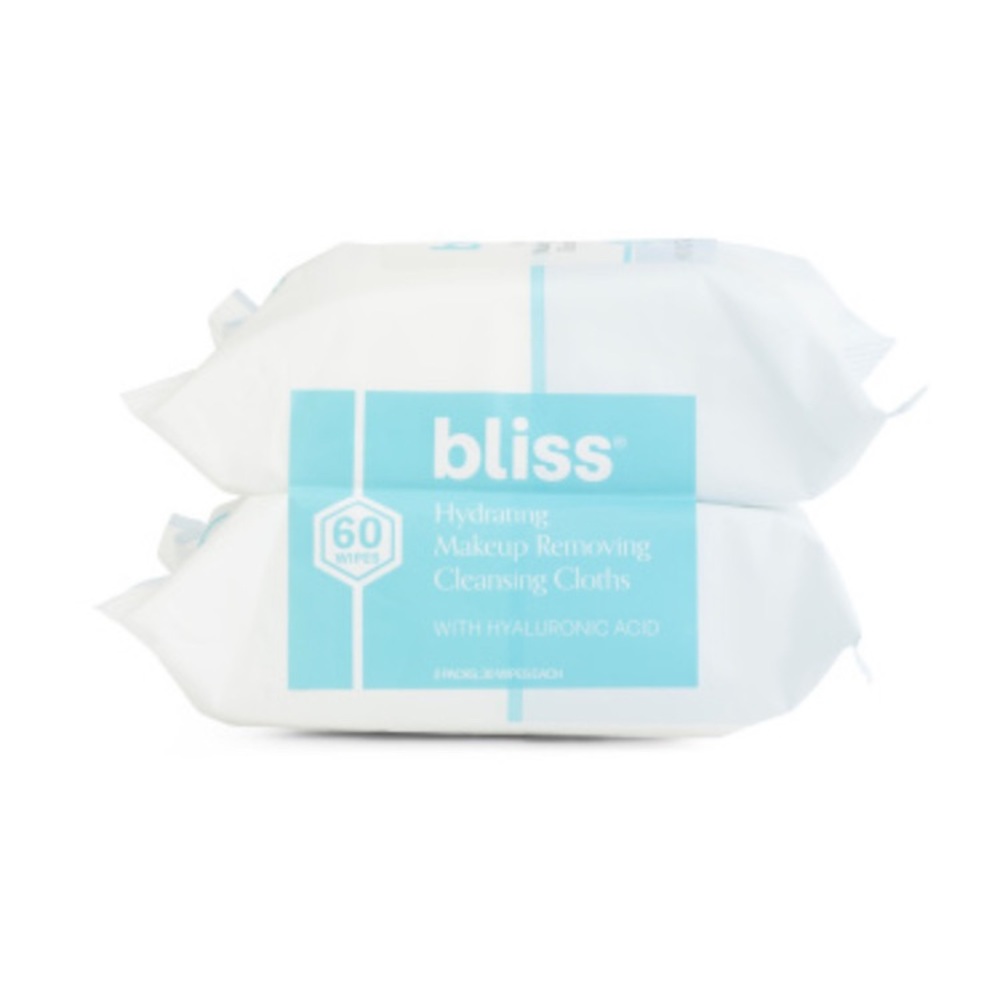 Bliss Hydrating Makeup Removing Cleansing Cloths with HYALURONIC ACID